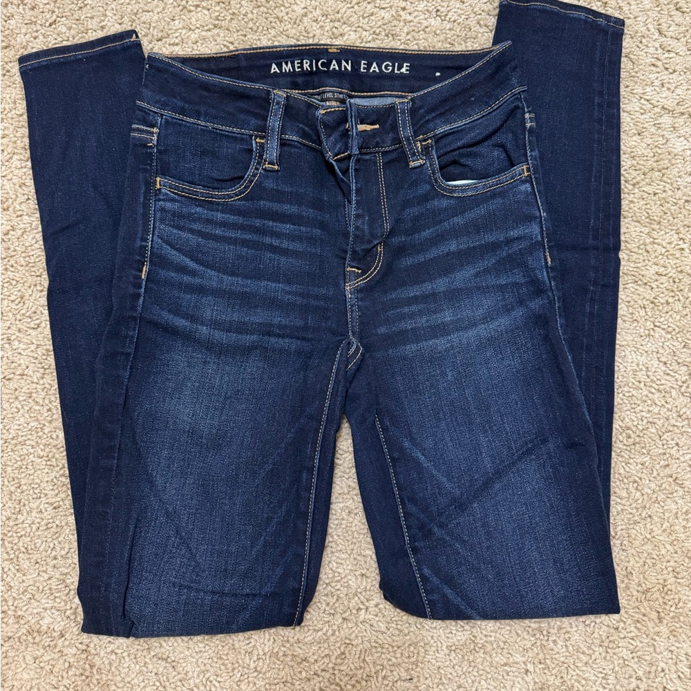 American Eagle dark wash skinny jeans